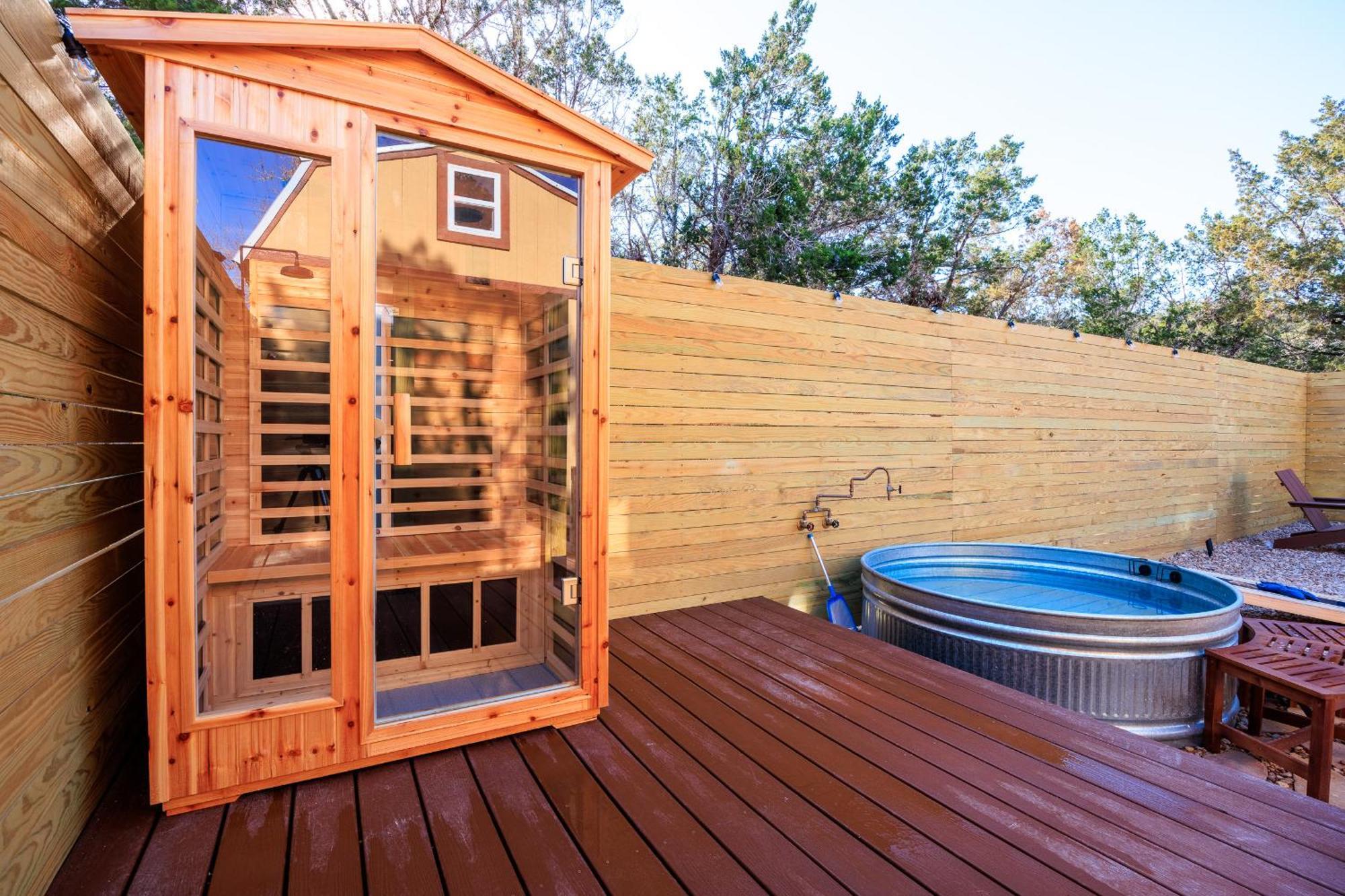 Romantic Luxury Retreat Hot Cold Pool & Sauna Wimberley Exterior photo